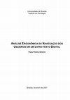 Research paper thumbnail of Dissertação de mestrado: Análise ergonômica da navegação dos usuários em um livro-texto digital