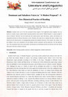 Research paper thumbnail of Dominant and Subaltern Voices in "A Modest Proposal": A New Historical Practice of Reading