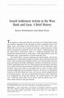 Research paper thumbnail of Israeli Settlement Activity in the West Bank and Gaza: A Brief History