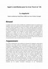 Research paper thumbnail of AAC pour la revue Tracés (n° 34) : La singularité