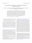 Research paper thumbnail of Reconstructing the experiences of first generation women in Canadian psychology