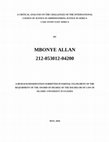 Research paper thumbnail of A CRITICAL ANALYSIS ON THE CHALLENGES OF THE INTERNATIONAL COURTS OF JUSTICE IN ADMINISTERING JUSTICE IN AFRICA CASE STUDY EAST AFRICA