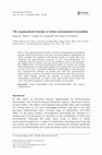 Research paper thumbnail of The organisational structure of urban environmental stewardship