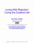 Research paper thumbnail of Living With Rejection: Living the Creative Life