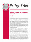 Research paper thumbnail of India Needs to Separate Debt from Monetary Management