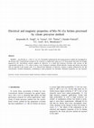 Research paper thumbnail of Electrical and magnetic properties of Mn–Ni–Zn ferrites processed by citrate precursor method