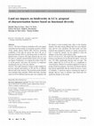 Research paper thumbnail of Land use impacts on biodiversity in LCA: proposal of characterization factors based on functional diversity