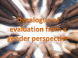 Research paper thumbnail of Decalogue of evaluation from a gender perspective