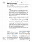 Research paper thumbnail of Interspecific competition between Sphagnum mosses at different water tables