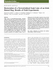 Research paper thumbnail of Restoration of a Terrestrialized Soak Lake of an Irish Raised Bog: Results of Field Experiments