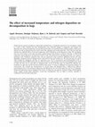 Research paper thumbnail of The effect of increased temperature and nitrogen deposition on decomposition in bogs