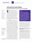 Research paper thumbnail of Addressing Human Capital Challenges Assessing the Experiences of Four Countries in the Arab Region