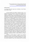 Research paper thumbnail of RESEÑA/ REVIEW Cruz, Manuel (2013), Amo, luego existo. Los filósofos y el amor, Buenos Aires, Eudeba, 232 pgs.