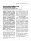 Research paper thumbnail of Detection of functional modules from protein interaction networks