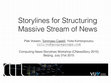 Research paper thumbnail of Storylines for Structuring Massive Stream of News