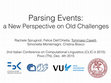 Research paper thumbnail of Parsing Events: a New Perspective on Old Challenges