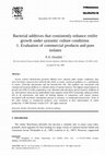 Research paper thumbnail of Bacterial additives that consistently enhance rotifer growth under synxenic culture conditions