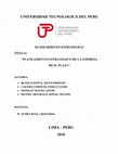 Research paper thumbnail of Planeamiento Estratégico real Plaza