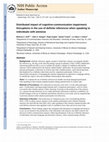 Research paper thumbnail of Distributed impact of cognitive-communication impairment: Disruptions in the use of definite references when speaking to individuals with amnesia