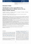 Research paper thumbnail of Identification of sites responsible for the potentiating effect of niflumic acid on ClC-Ka kidney chloride channels