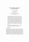 Research paper thumbnail of Research Challenges of Industry 4.0 for Quality Management