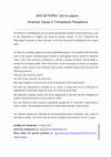 Research paper thumbnail of ARS AETERNA: Call for papers American Values in Transatlantic Perspective