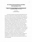 Research paper thumbnail of On cultural oversensitivity and other anthropological sins