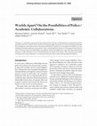 Research paper thumbnail of Worlds Apart? On the Possibilities of Police/ Academic Collaborations