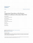 Research paper thumbnail of Temperature dependence of the electron diffusion coefficient in electrolyte-filled TiO2 nanoparticle films: Evidence against multiple trapping in exponential conduction-band tails