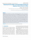 Research paper thumbnail of Hepatoprotective Effect and Antioxidant Activity of Aqueous Cherry Extract on Rats