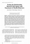 Research paper thumbnail of Testing the relationship between self-agency and enactment of health behaviors