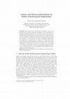 Research paper thumbnail of Generic and Meta-transformations for Model Transformation Engineering