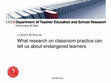 Research paper thumbnail of RECIPE 2015 Keynote: What research on classroom practice can tell us about endangered learners