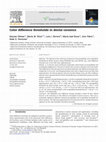 Research paper thumbnail of Color difference thresholds in dental ceramics