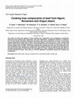 Research paper thumbnail of Cooking loss components of beef from Nguni, Bonsmara and Angus steers