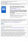 Research paper thumbnail of Effects of context and facial expression on imitation tasks in preschool children with autism