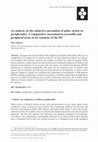 Research paper thumbnail of An analysis on the subjective perception of policy action on peripherality: A comparative assessment in accessible and peripheral areas of six countries of the EU