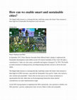 Research paper thumbnail of How can we enable smart and sustainable cities