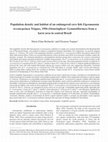 Research paper thumbnail of Population density and habitat of an endangered cave fish Eigenmannia vicentespelaea Triques, 1996 (Ostariophysi: Gymnotiformes) from a karst area in central Brazil