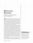 Research paper thumbnail of DESIGNING REFORMS: DECENTRALIZATION PROGRAMS IN PERU AND BOLIVIA