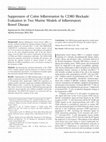 Research paper thumbnail of Suppression of colon inflammation by CD80 blockade: evaluation in two murine models of inflammatory bowel disease