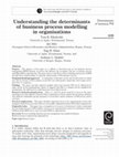 Research paper thumbnail of Understanding the determinants of business process modelling in organisations