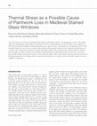 Research paper thumbnail of Thermal Stress as a Possible Cause of Paintwork Loss in Medieval Stained Glass Windows