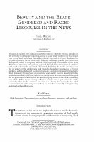 Research paper thumbnail of Beauty and the beast: Gendered and raced discourse in the news