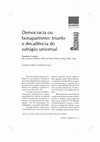 Research paper thumbnail of Democracia ou bonapartismo: triunfo e decadência do sufrágio universal