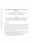 Research paper thumbnail of Generalized local cohomology and the Intersection Theorem