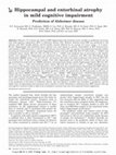 Research paper thumbnail of Hippocampal and entorhinal atrophy in mild cognitive impairment: prediction of Alzheimer disease