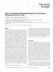 Research paper thumbnail of Effect of Agricultural Management Regime on Burkholderia Community Structure in Soil