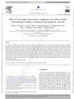 Research paper thumbnail of Effect of soil sample preservation, compared to the effect of other environmental variables, on bacterial and eukaryotic diversity