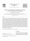 Research paper thumbnail of Build-to-order supply chain management: a literature review and framework for development